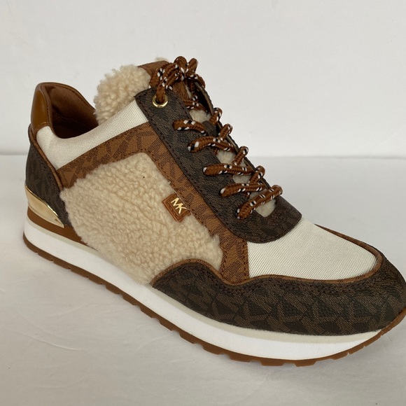 MICHAEL KORKS MADDY TRAINER MK SIG SM BROWN MULTI SIZE:8 - Picture 4 of 13